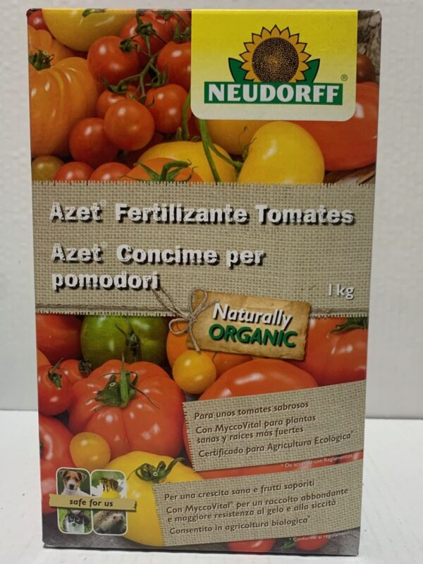 Azet fertilizante tomates frente