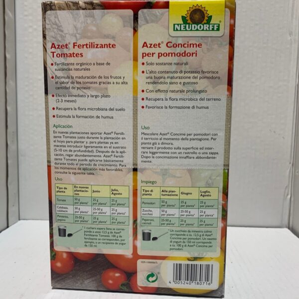 Azet fertilizante tomates instrucciones