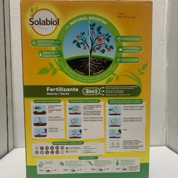 Fertilizante huerta solabiol instrucciones