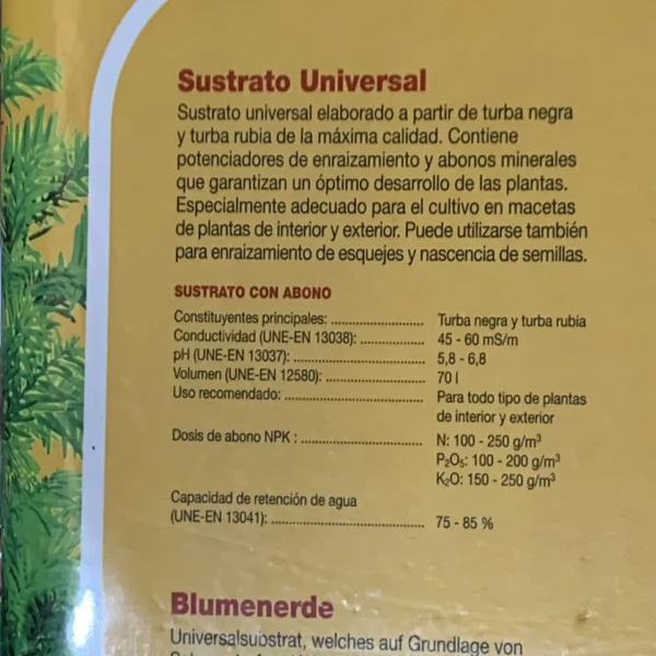 Blumenerde instrucciones