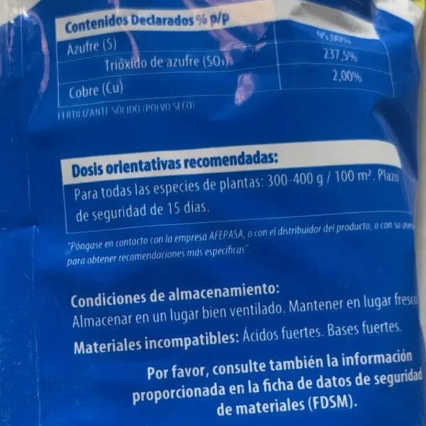 Cuprazufre 2 instrucciones